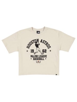 Houston Astros Throwback Prep Stone Women's Cropped T-Shirt