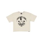 Chicago Cubs Throwback Prep Stone Women's Cropped T-Shirt
