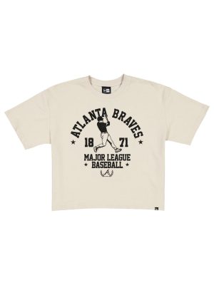 Atlanta Braves Throwback Prep Stone Women's Cropped T-Shirt