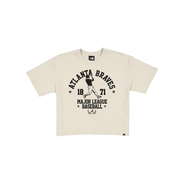 Atlanta Braves Throwback Prep Stone Women's Cropped T-Shirt