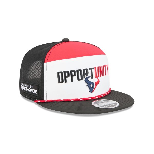 Houston Texans 2025 Inspire Change Split Panel 9FIFTY Snapback Hat
