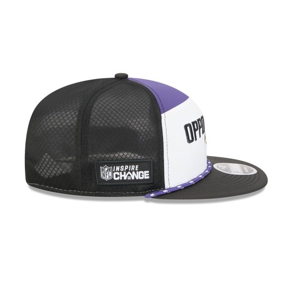 Baltimore Ravens 2025 Inspire Change Split Panel 9FIFTY Snapback Hat