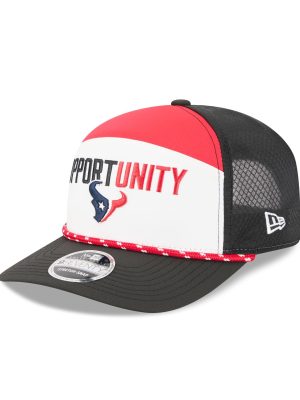 Houston Texans 2025 Inspire Change Split Panel 9SEVENTY Trucker Hat