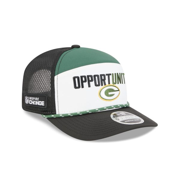 Green Bay Packers 2025 Inspire Change Split Panel 9SEVENTY Trucker Hat