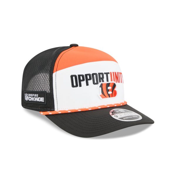Cincinnati Bengals 2025 Inspire Change Split Panel 9SEVENTY Trucker Hat