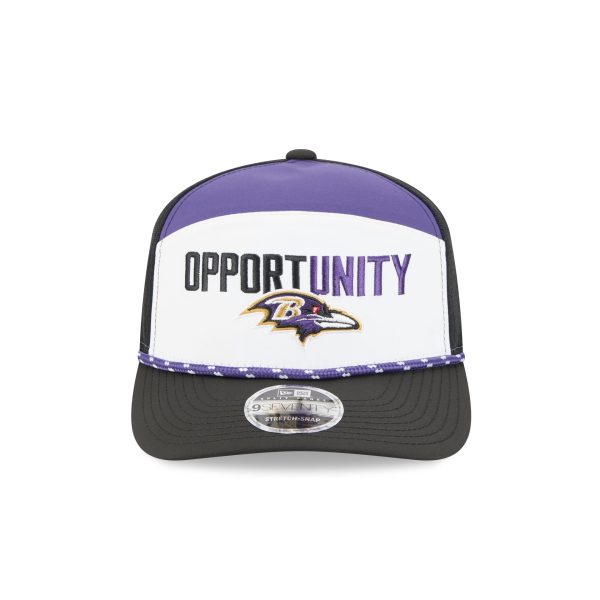 Baltimore Ravens 2025 Inspire Change Split Panel 9SEVENTY Trucker Hat