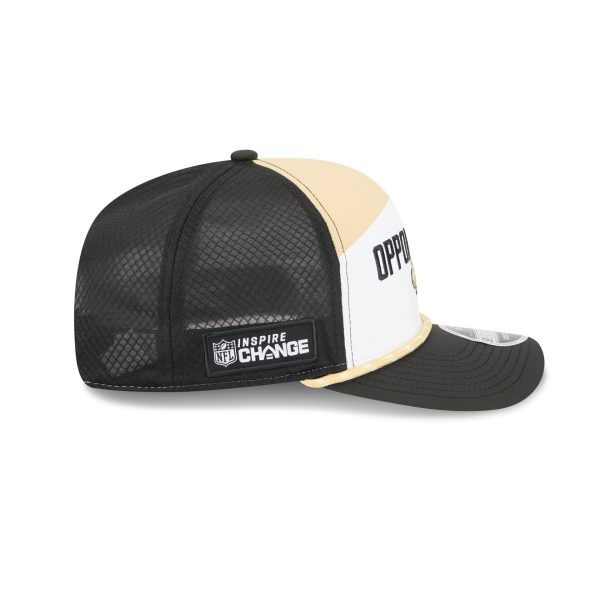 New Orleans Saints 2025 Inspire Change Split Panel 9SEVENTY Trucker Hat