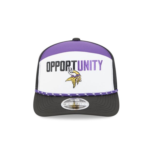 Minnesota Vikings 2025 Inspire Change Split Panel 9SEVENTY Trucker Hat