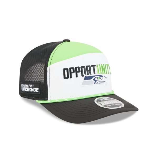 Seattle Seahawks 2025 Inspire Change Split Panel 9SEVENTY Trucker Hat