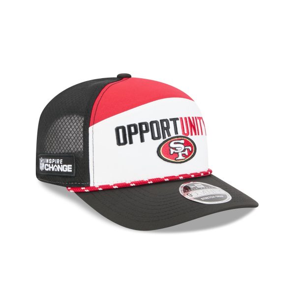 San Francisco 49ers 2025 Inspire Change Split Panel 9SEVENTY Trucker Hat