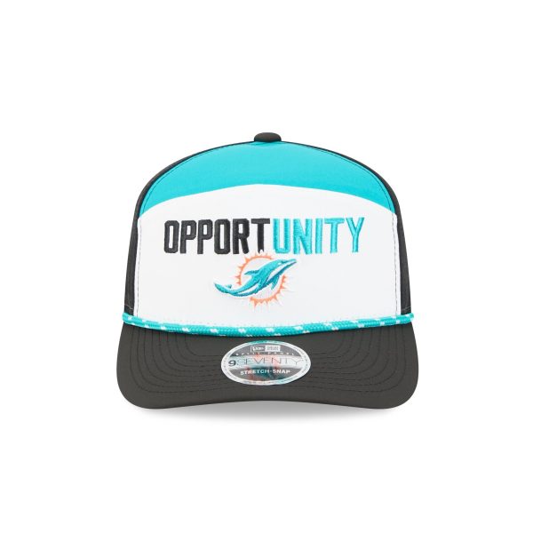 Miami Dolphins 2025 Inspire Change Split Panel 9SEVENTY Trucker Hat