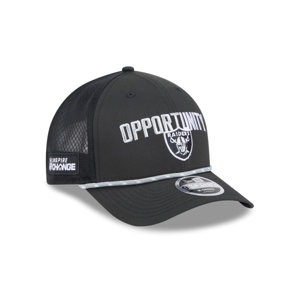 Las Vegas Raiders 2025 Inspire Change 9FORTY M-Crown Snapback Hat