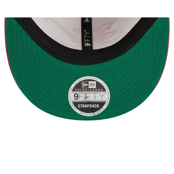 Atlanta Hawks Pinstripe Script Retro Crown 9FIFTY Adjustable Hat