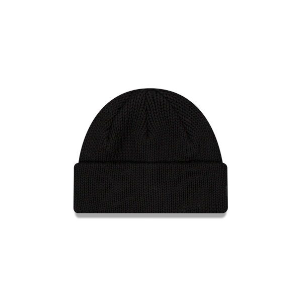 New Era Branded Black Short Knit Beanie Hat