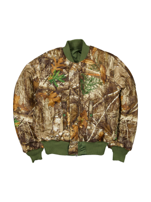New Era Branded x Realtree® Alpha Industries New Olive Bomber Jacket