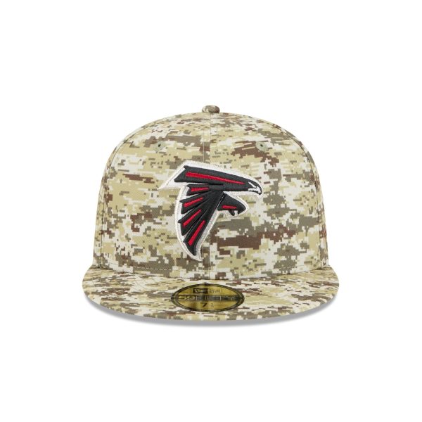 Atlanta Falcons 2025 Salute to Service Fan Gear 59FIFTY Fitted Hat