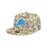 Detroit Lions 2025 Salute to Service Fan Gear 59FIFTY Fitted Hat