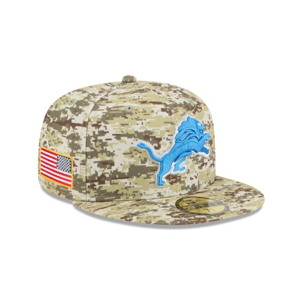 Detroit Lions 2025 Salute to Service Fan Gear 59FIFTY Fitted Hat