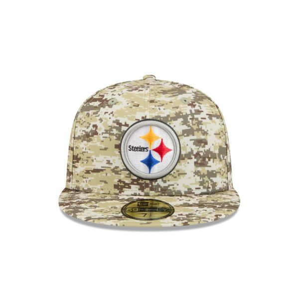 Pittsburgh Steelers 2025 Salute to Service Fan Gear 59FIFTY Fitted Hat