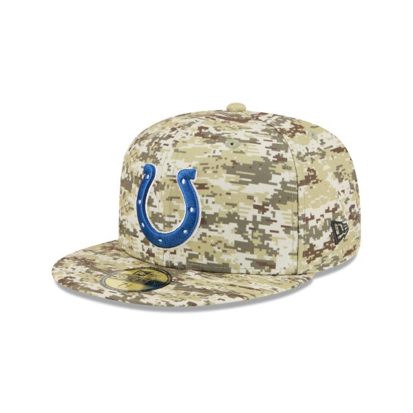 Indianapolis Colts 2025 Salute to Service Fan Gear 59FIFTY Fitted Hat