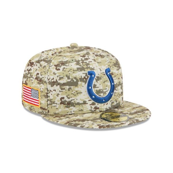 Indianapolis Colts 2025 Salute to Service Fan Gear 59FIFTY Fitted Hat