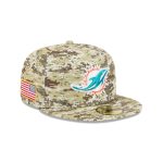 Miami Dolphins 2025 Salute to Service Fan Gear 59FIFTY Fitted Hat