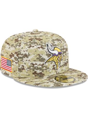 Minnesota Vikings 2025 Salute to Service Fan Gear 59FIFTY Fitted Hat