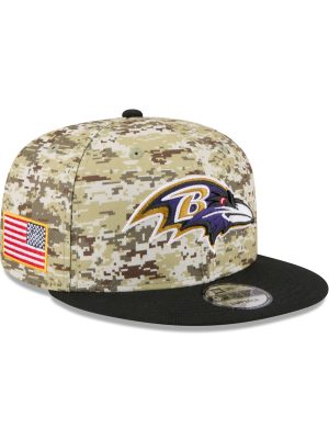 Baltimore Ravens 2025 Salute to Service Fan Gear 9FIFTY Snapback Hat