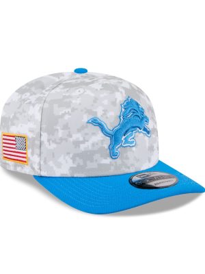 Detroit Lions 2025 Salute to Service Fan Gear 9SEVENTY Stretch-Snap Hat
