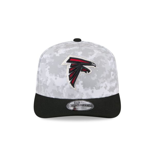 Atlanta Falcons 2025 Salute to Service Fan Gear 9SEVENTY Stretch-Snap Hat