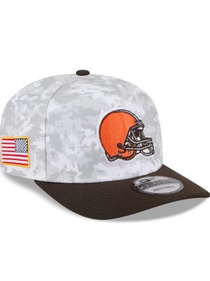 Cleveland Browns 2025 Salute to Service Fan Gear 9SEVENTY Stretch-Snap Hat
