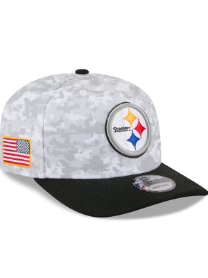 Pittsburgh Steelers 2025 Salute to Service Fan Gear 9SEVENTY Stretch-Snap Hat