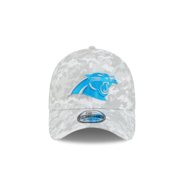 Carolina Panthers 2025 Salute to Service Fan Gear 39THIRTY Stretch Fit Hat