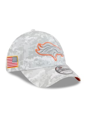 Denver Broncos 2025 Salute to Service Fan Gear 39THIRTY Stretch Fit Hat