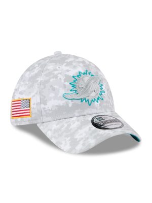 Miami Dolphins 2025 Salute to Service Fan Gear 39THIRTY Stretch Fit Hat