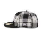Boston Bruins Grunge Plaid Retro Crown 59FIFTY Fitted Hat