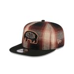 Boston Bruins Grunge Plaid 9FIFTY A-Frame Adjustable Hat