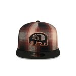 Boston Bruins Grunge Plaid 9FIFTY A-Frame Adjustable Hat