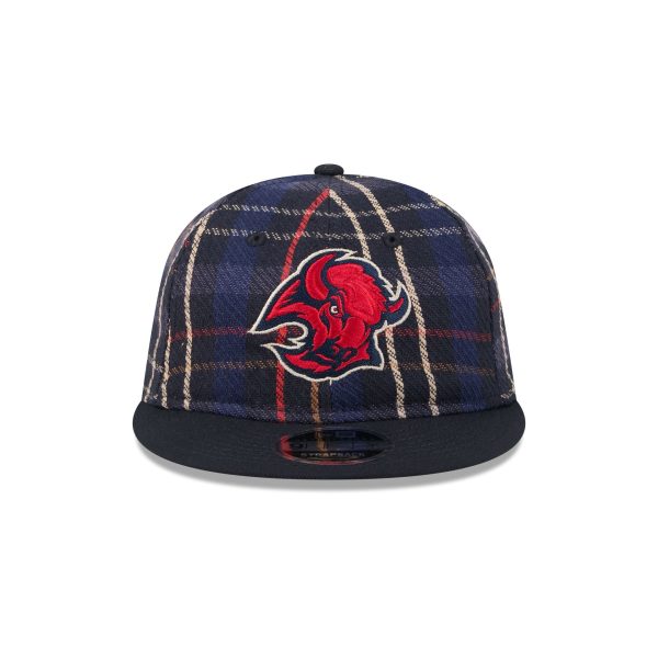 Buffalo Sabres Grunge Plaid Retro Crown 9FIFTY Adjustable Hat