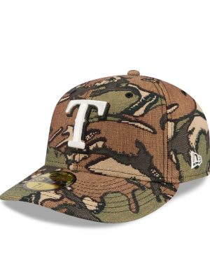 Texas Rangers Three Looms Jacquard Camo 59FIFTY Fitted Hat