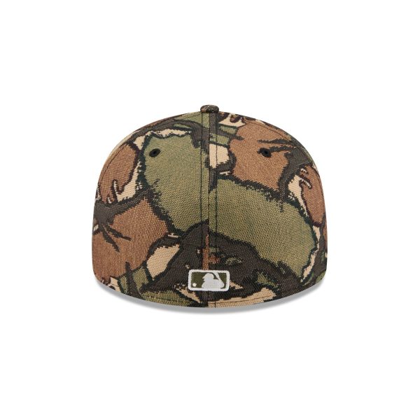 Texas Rangers Three Looms Jacquard Camo 59FIFTY Fitted Hat