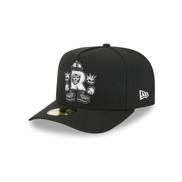 Las Vegas Raiders Cartoon 59FIFTY A-Frame Fitted Hat