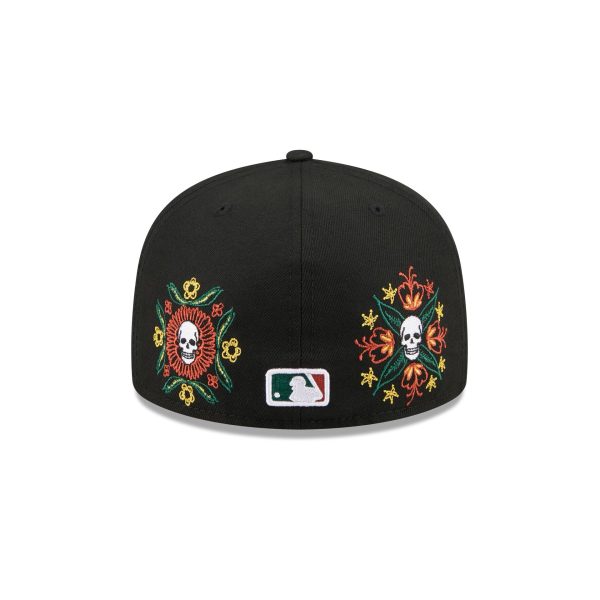 Arizona Diamondbacks Day of the Dead Skull & Flowers 59FIFTY Fitted Hat
