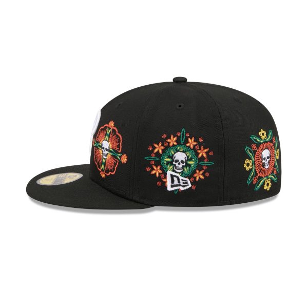 Philadelphia Phillies Day of the Dead Skull & Flowers 59FIFTY Fitted Hat