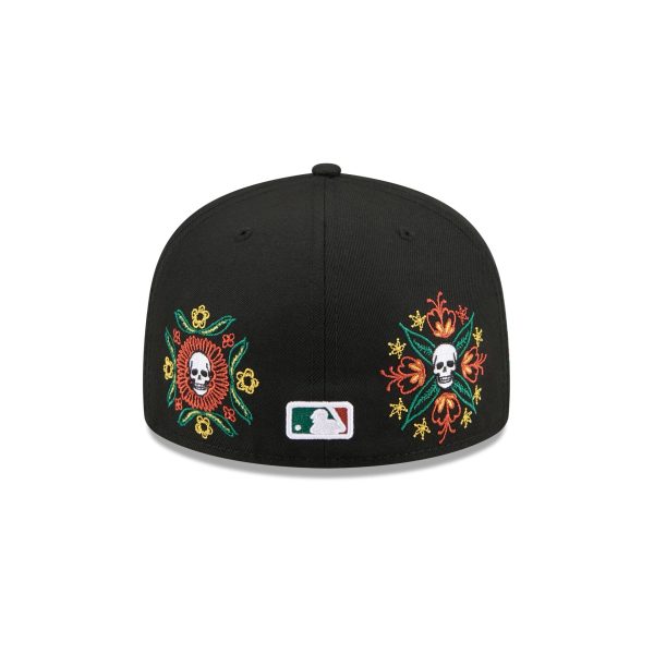 Philadelphia Phillies Day of the Dead Skull & Flowers 59FIFTY Fitted Hat