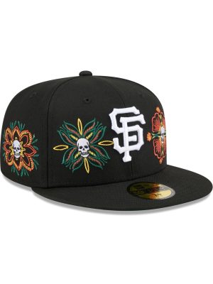 San Francisco Giants Day of the Dead Skull & Flowers 59FIFTY Fitted Hat