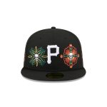 Pittsburgh Pirates Day of the Dead Skull & Flowers 59FIFTY Fitted Hat