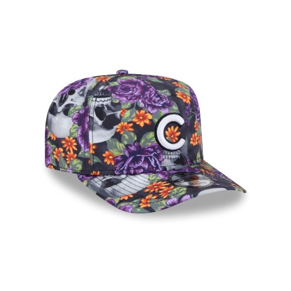 Chicago Cubs Day of the Dead Skull & Roses 9FIFTY A-Frame Snapback