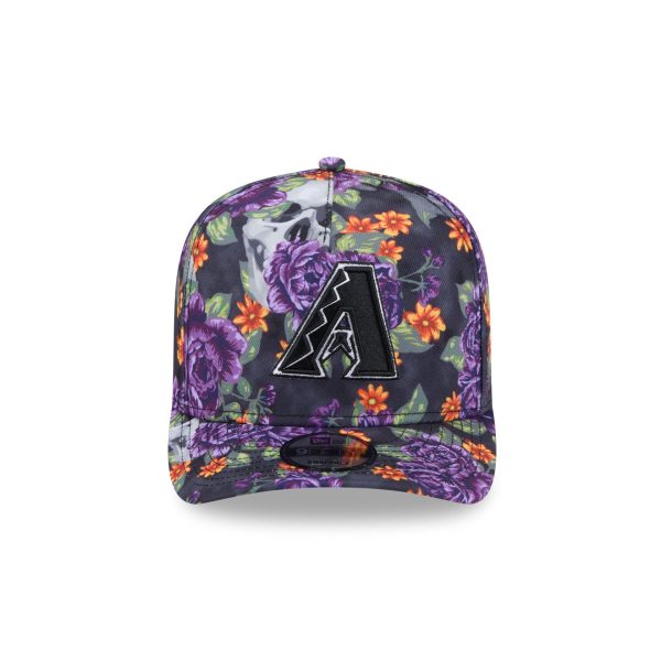 Arizona Diamondbacks Day of the Dead Skull & Roses 9FIFTY A-Frame Snapback