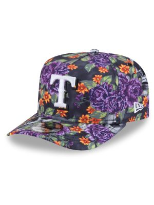 Texas Rangers Day of the Dead Skull & Roses 9FIFTY A-Frame Snapback